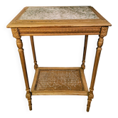 Table de salon style Louis XVI en bois peint
