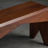 Mid-Century Walnut Bench, France, Late 20th Century