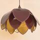 Robert de Schuytener Lotus flower design pendant light, 80s vintage ceiling light