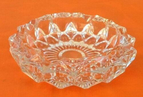 Cendrier verre transparent et ciselé années 1970