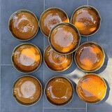 10 Sarreguemines fish plates