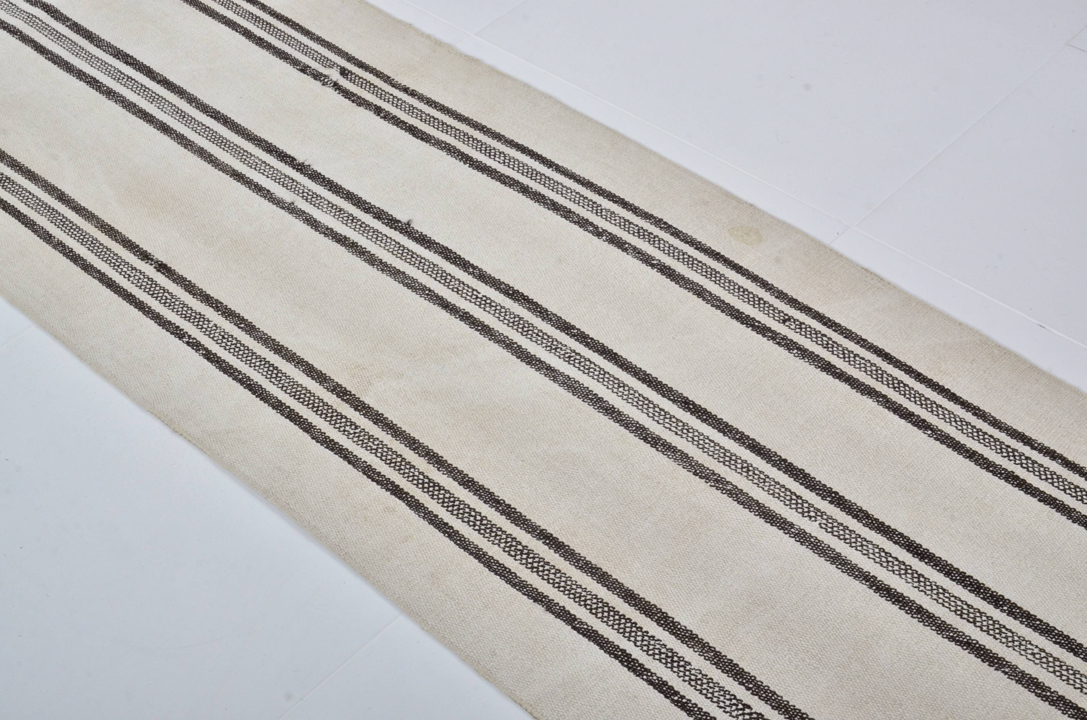 Turkish Handmade Vintage Hmep Runner Rug sku 3391