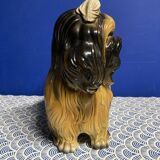 Italian Majolica Shitzu Dog Sculpture by Bravo Italy 1970