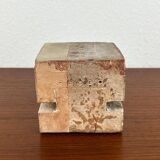 Klaus Lehmann, Cubist art sculpture in postmodern German brutalist ceramic Studio Pottery no. 337 81, 1981