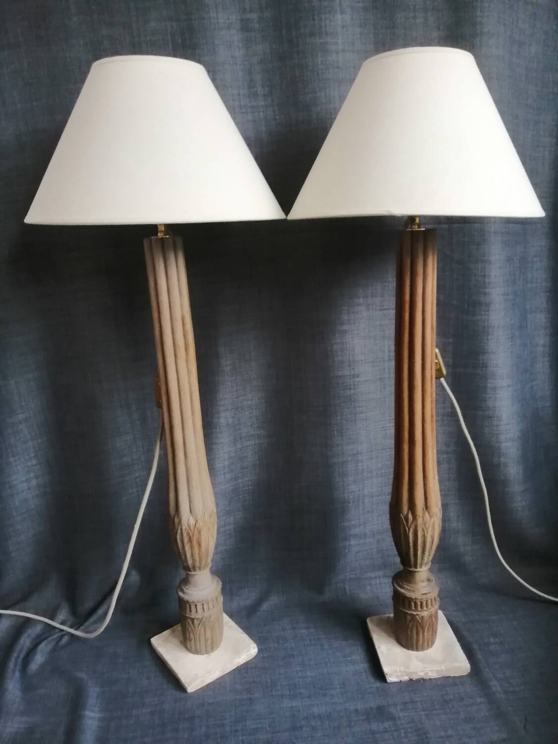 Pair of Louis XVI style lamps