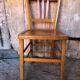 Ancienne chaise bistrot style luterma bois clair vintage #a567