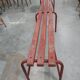 Banc d'école en fer tubulaire et bois 209 cm