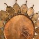 Brutalist brass and copper mirror 1960 design