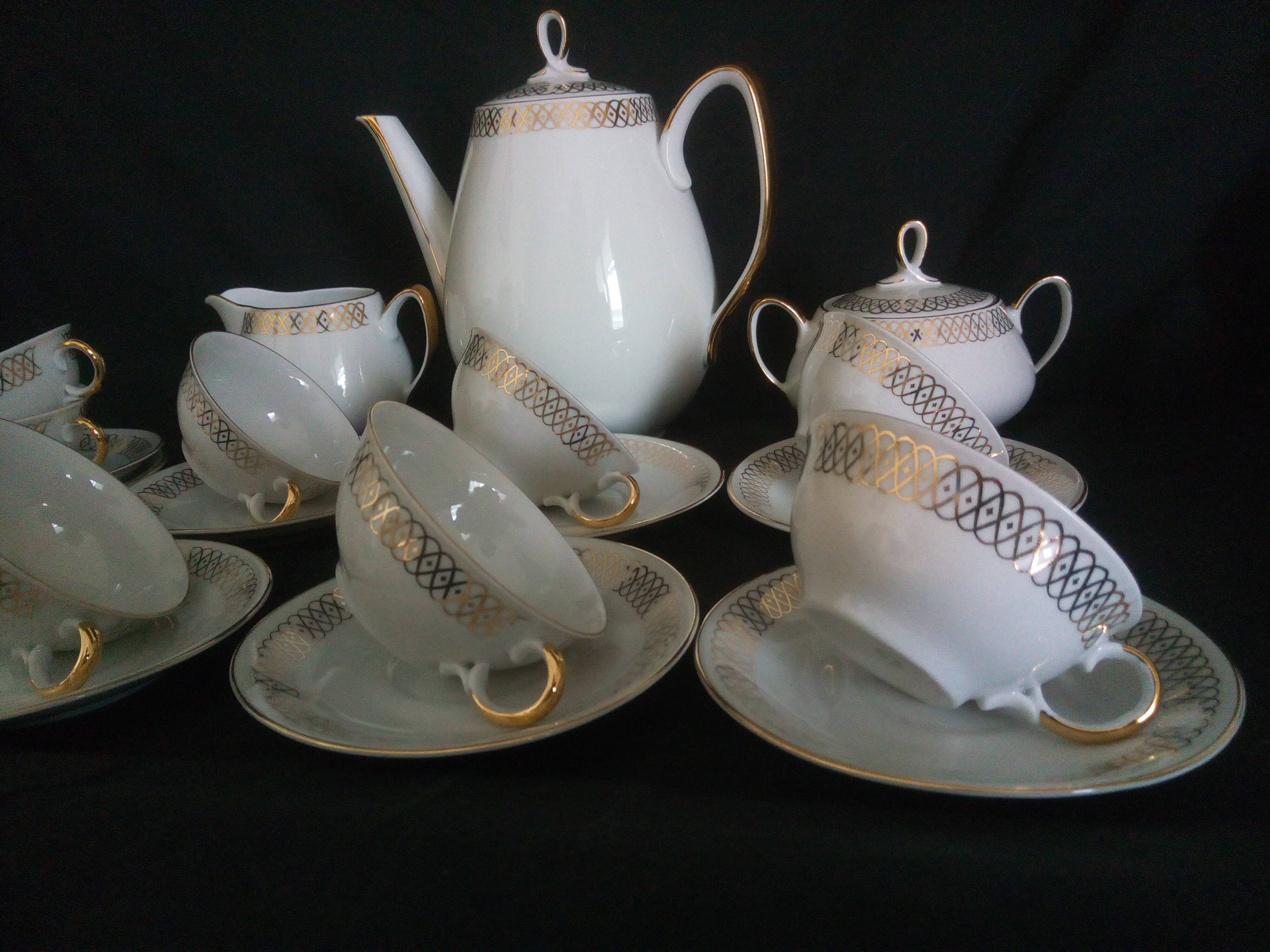 German porcelain coffee set Oscar Schaller (1921 - 1935)