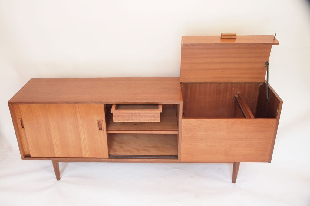 Enfilade scandinave, ouverture sur le plateau, vintage 50 60