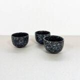 Black and gray ceramic mugs