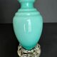 Art nouveau vase in opaline and tin