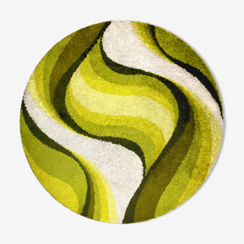 Carpet Desso rya rug green space age pop modernist mid-century vintage 1960/1970 200cm