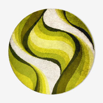 Tapis Desso Rya rug vert space age pop moderniste mid-century vintage 1960/1970 200cm