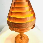 Model B-119/1 Pine Veneer Conical Table Lamp By Hans-Agne Jakobsson For Ab Markaryd, Sweden 1960S