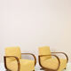 Pair of 1940s deco armchairs