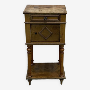 Early 20th century chestnut bedside table