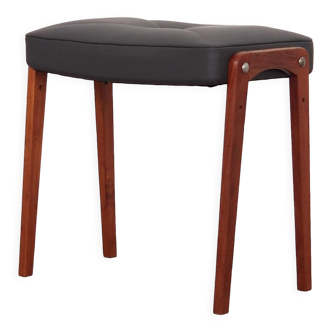 Teak footstool, Danish design, 1970s, production: Denmark
