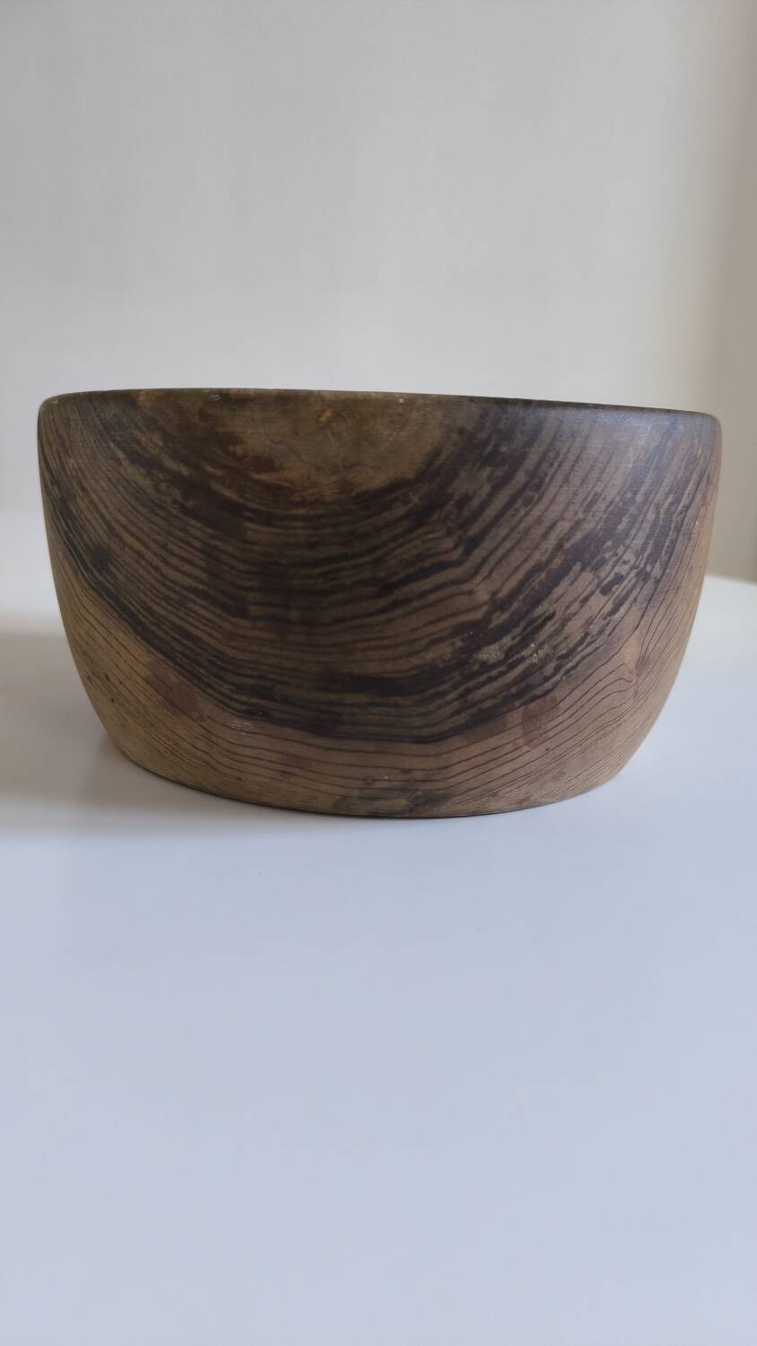 Olive wood salad bowl from the 50s