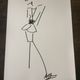 Christian dior: nice illustration of press of the 1980s vintage fashion