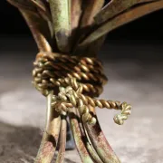 Mid-century Italian metal flower wall lamp