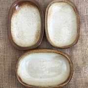 Lot de 3 plats vintage en grès émaillés Jean Austruy