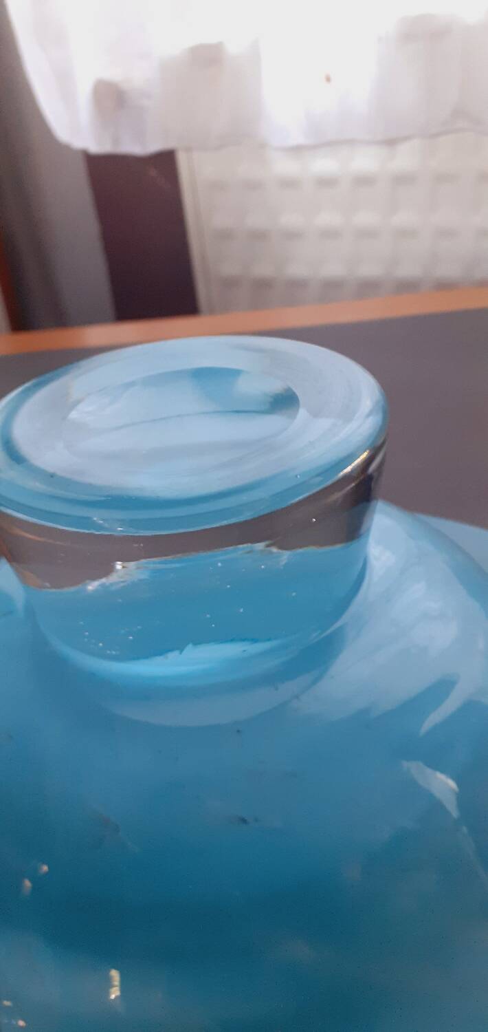 Blown glass paste cup from the 60s