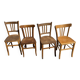 Set de 4 chaises bistrot dépareillées 