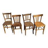 Set of 4 mismatched bistro chairs