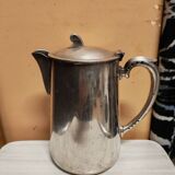 Théière, cafetière en métal argenté
