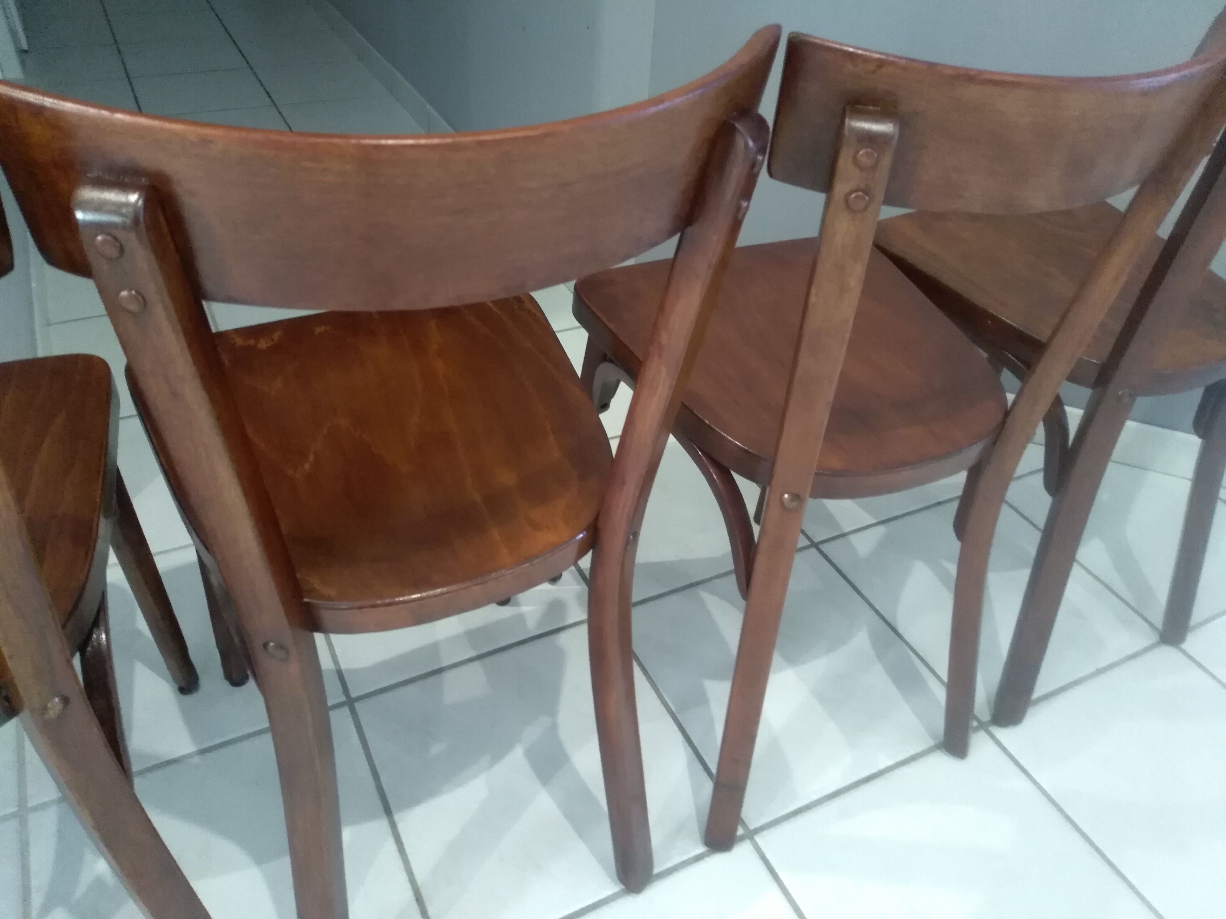 Suite of 4 Baumann bistro chairs from 1968
