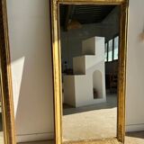 Golden rectangular mirror 150x31cm