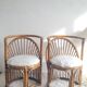 Pair of vintage rattan armchairs circa the 1960s.