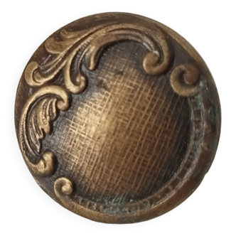 Antique Art Nouveau furniture handle in chiseled brass