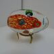 Press paper egg flowers millefiori glass
