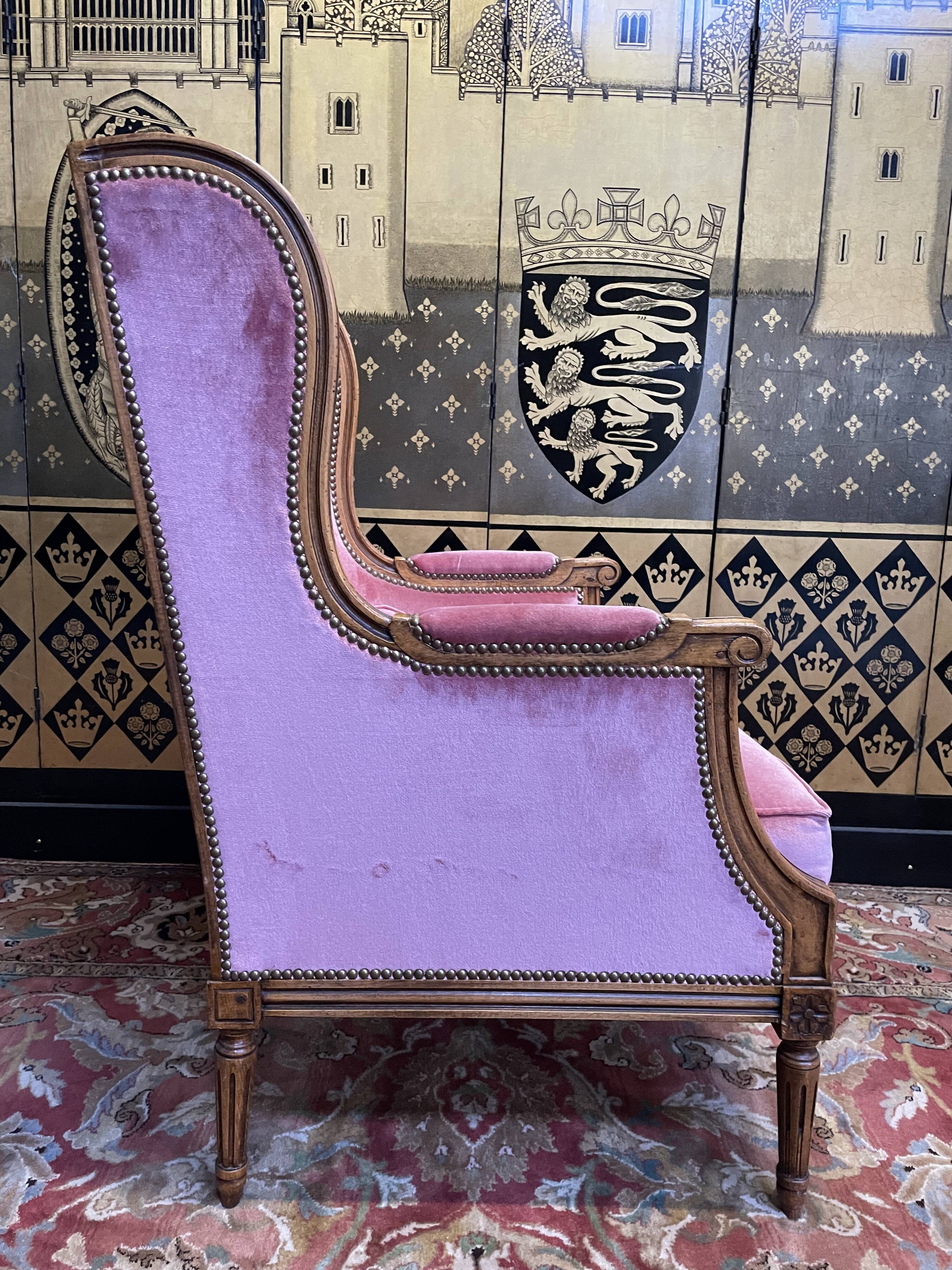 Louis XVI style wing chair