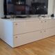 Meuble TV Ligne Roset, blanc laqué