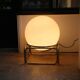 Lampe globe opaline chrome vintage