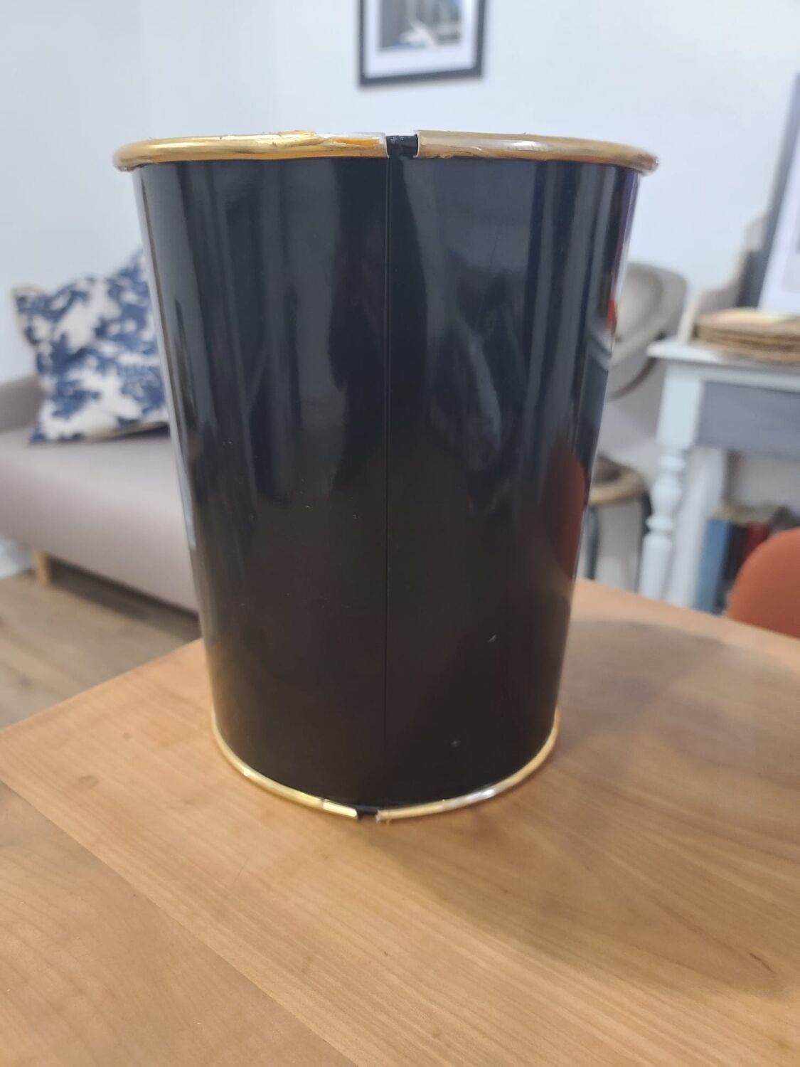 Old wastepaper basket/office bin