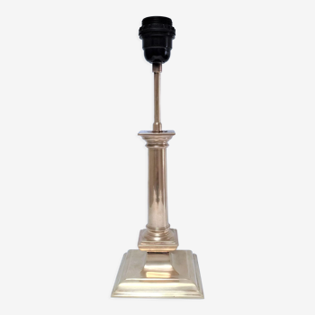 Solid brass column lamp foot Regency design 80s design