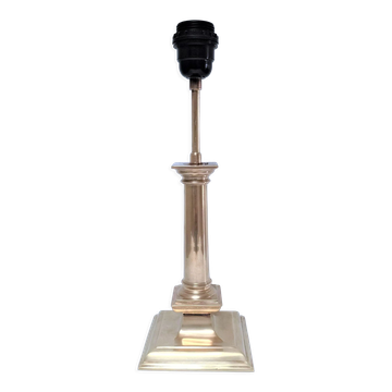 Solid brass column lamp foot Regency design 80s design