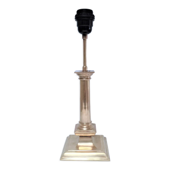 Pied de lampe colonne laiton massif style Regency design années 80