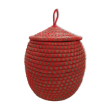 Braided basket with hat