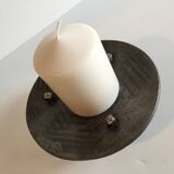 Vintage brutalist steel table bougeoir