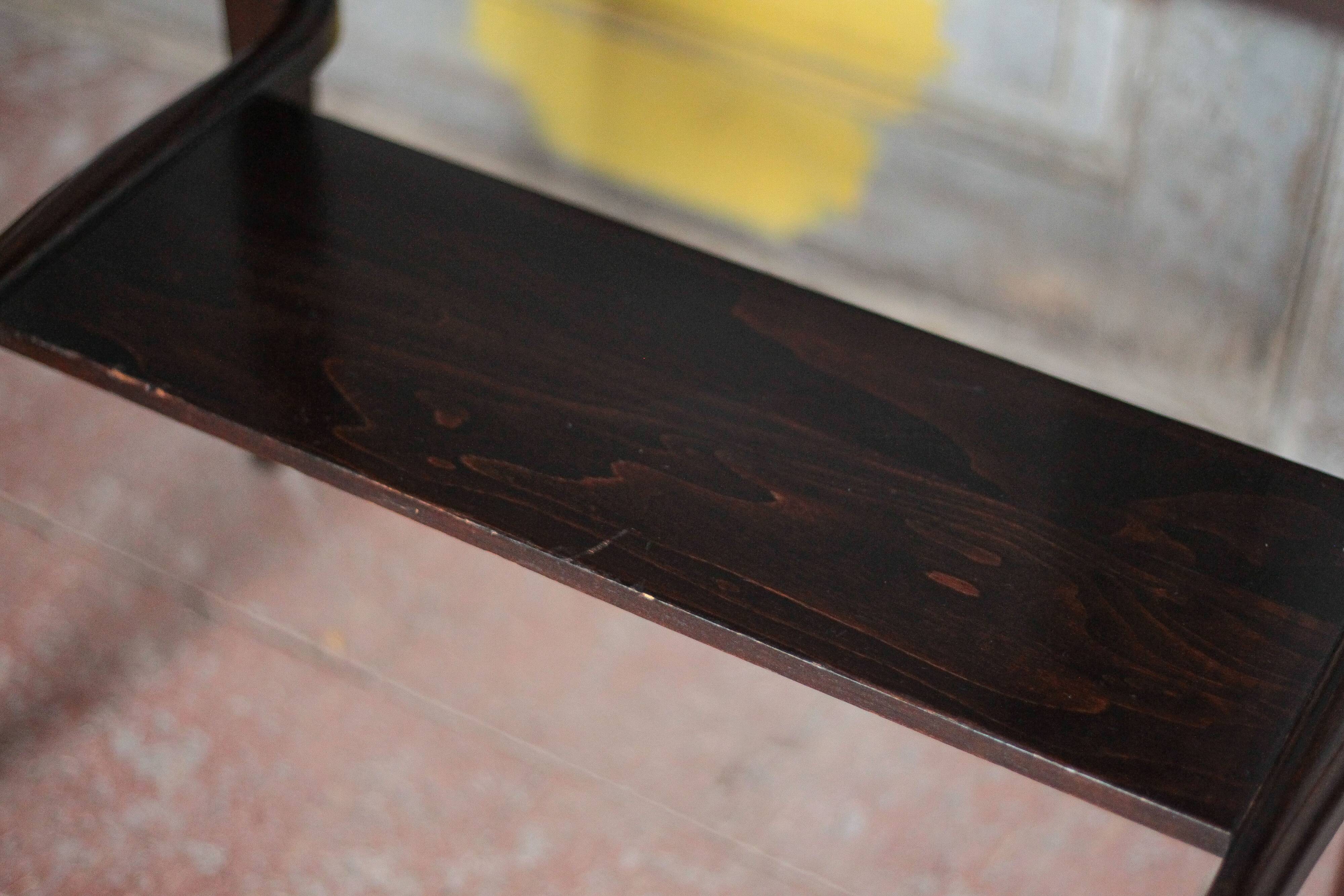 Table vintage, table bois avec 1 tiroir, console art déco, table d'appoint