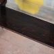 Table vintage, table bois avec 1 tiroir, console art déco, table d'appoint