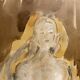 Signed painting, mixed media, female portrait "Zen"