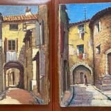 Paire de tableaux Ruelles de Roquebrune Var