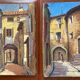 Pair of paintings Alleys of Roquebrune Var