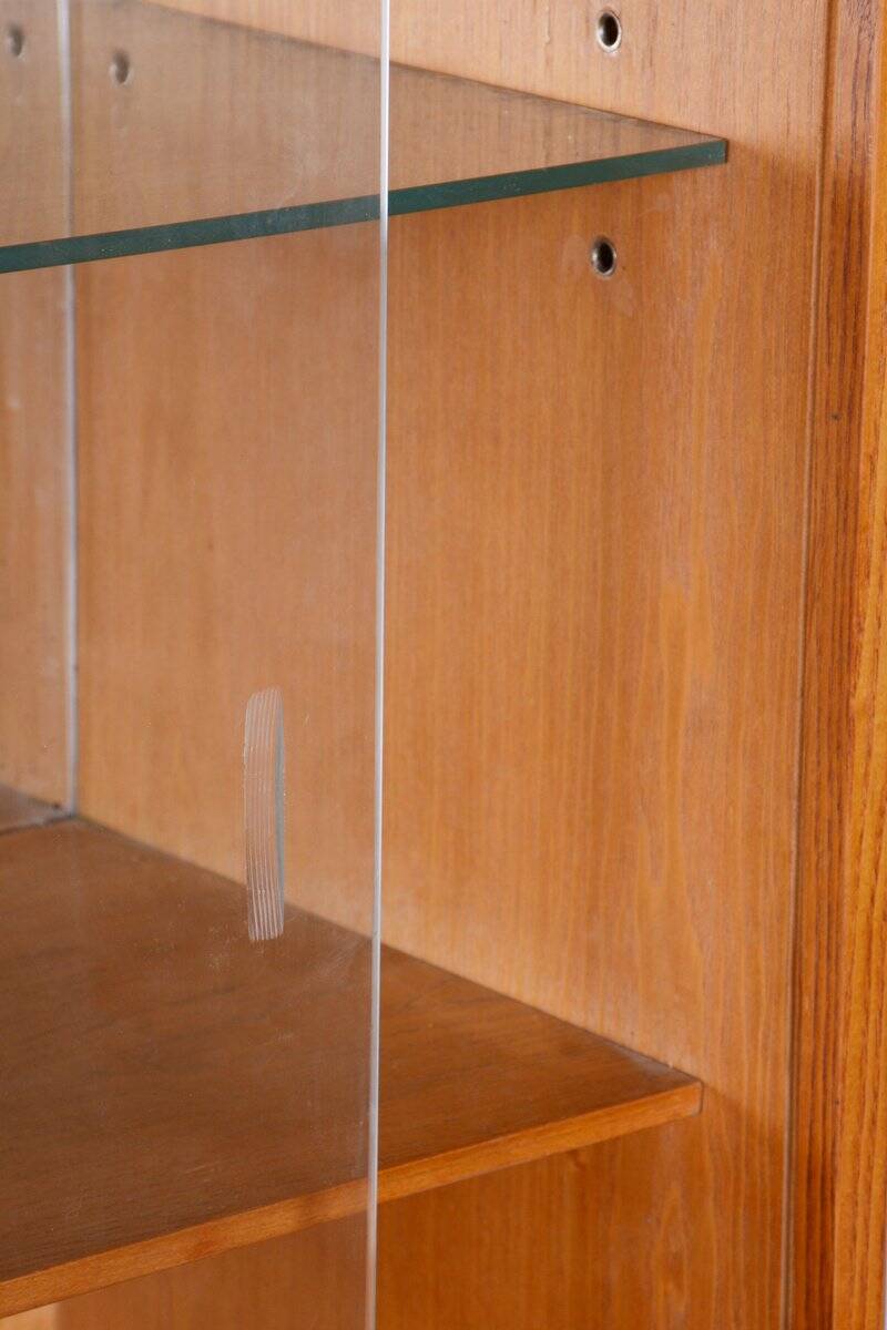 Art Deco Display Cabinet in Oak and Glass, Czech, 1940s